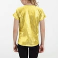 thumbnail image 4 of Ugoldhm Big Girls Shirts Casual Crew Neck Summer Solid Color Loose Blouse Top Size 11-17, 4 of 4