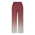 thumbnail image 3 of Sentmoon Wide Leg Pants Solid Color High Elastic Waist Womens Summer Pants Plus Size Loose Fit Button Trendy Womens Spring Pants Beach Vacation Essentials for Summer and Hot Weather Red XL, 3 of 7