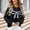 Black, variant on Womens Sweaters Pullover Long Sleeve Round-Neck Bow Tie Knitted Sweater