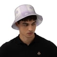 thumbnail image 5 of Vsdgher Floral Purple Buffalo Plaid Print Bucket Hat for Men&Women Bucket Hat Reversible Summer Double-Side-Wear Travel Gardening, Beach, Camping, Hiking, Fishing Cap, 5 of 5