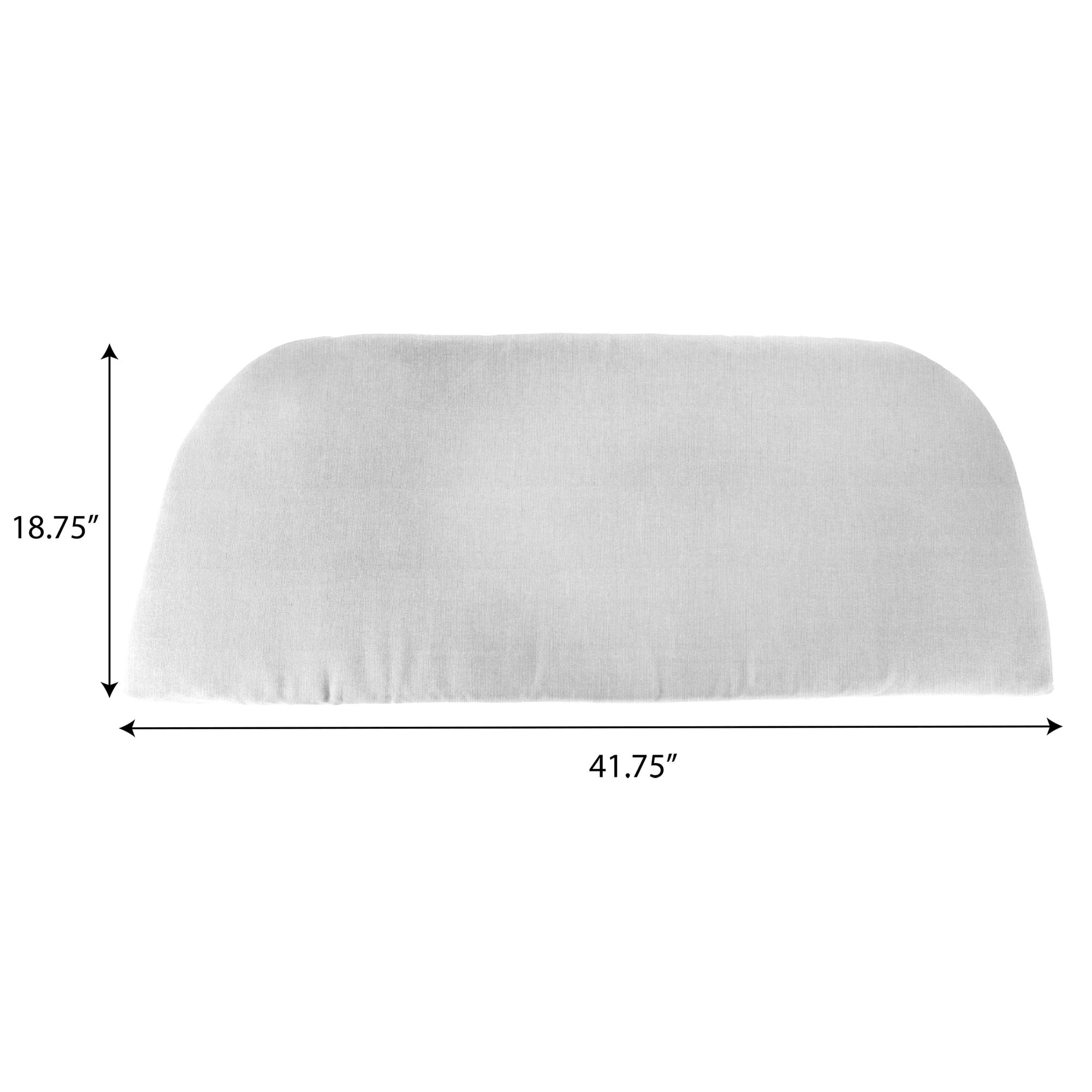 Jordan Manufacturing 41.75" x 18.75" Sand Solid Rectangular Contoured Outdoor Settee Swing Bench Cushion