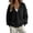 Black, variant on Women's Solid Color Deep V Neck Open Front Button Down Oversized Short Knit Cardigan Sweater Jacket, Soft Skin-Friendly Warm Cozy 2026 Trendy Outerwear for Fall Winter Casual Lounge Street Beige