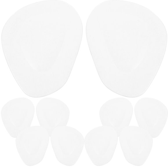 BRIGHTFUFU 5 pares de plantillas de tacón alto Cojines de gel en forma de gota de agua Espesar la almohadilla antideslizante del antepié (transparente)