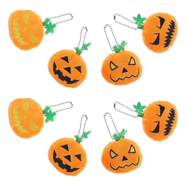 South Pumpkin Face Keychain Hanging Ornament for Festive Decor 8Pcs