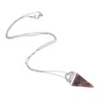 thumbnail image 1 of Colr de cadena con colgante de Hexagonal de cristal de piedras preciosas de Púrpura Hugo Collar colgante, 1 of 7