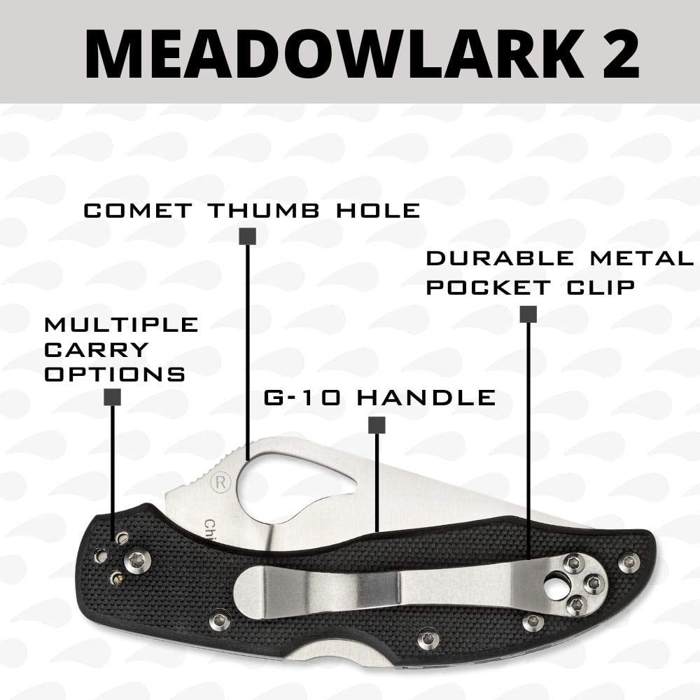 byrd Meadowlark 2 Black G-10 PlainEdge Folding Knife