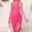 Hot Pink, variant on Ayolanni Knee-Length Casual Dresses for Women Plus Size Green Sleeveless Solid Bodycon Dresses Girls Holiday Dresses L