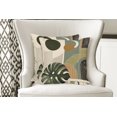 thumbnail image 5 of Ambesonne Monstera Throw Pillow Cover Pack of 2, Boho Abstract Mid Century, 2 Pcs-16"x16", Beige Evergreen and Sepia, 5 of 5