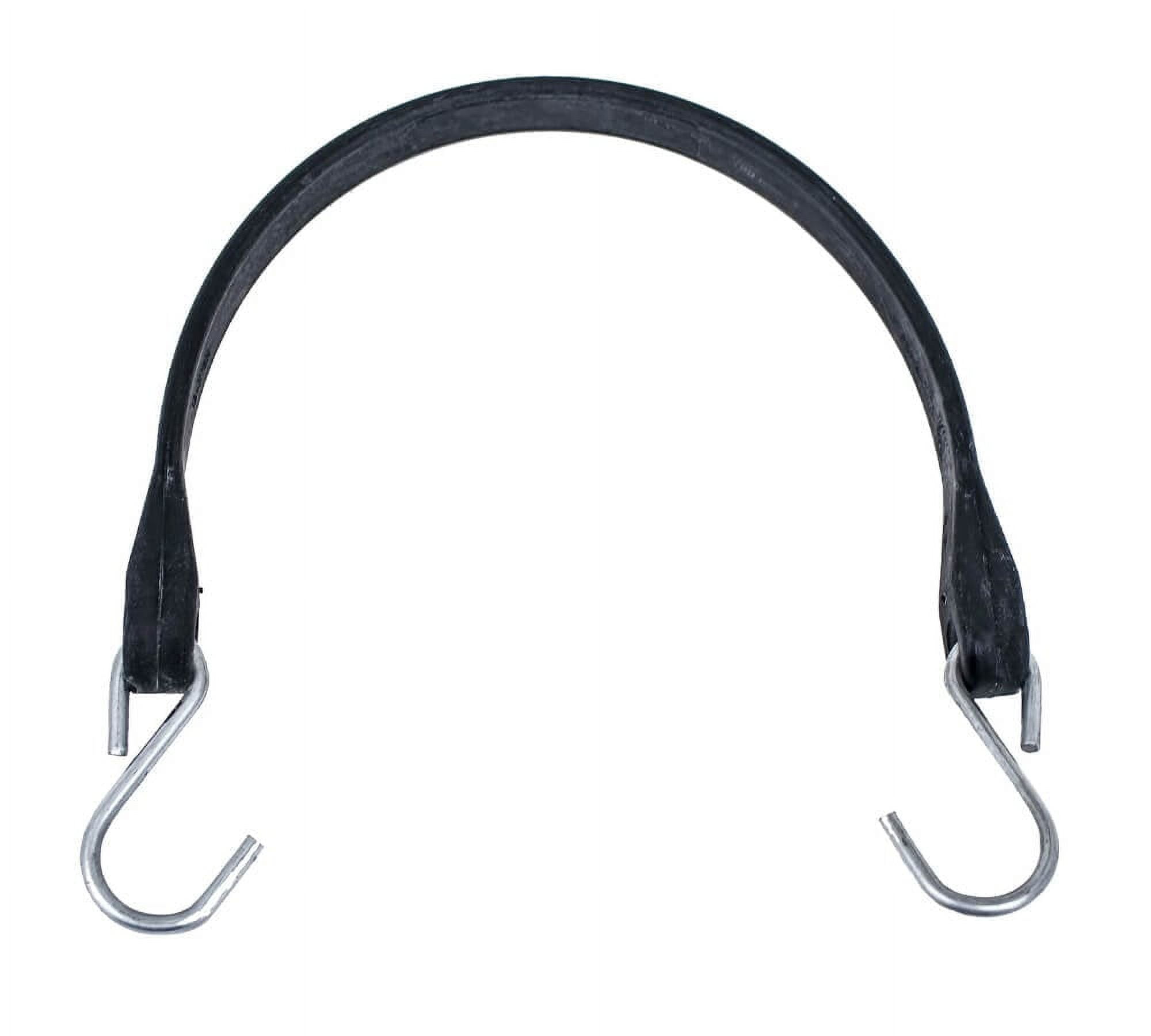 100 Pack 15" Natural Rubber Tarp Bungee Straps Tie Down Cords S Hooks Heavy Duty Ideal for Securing Tarps