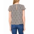 thumbnail image 2 of CeCe womens  Short Flutter Sleeve Top, s, Black, 2 of 3