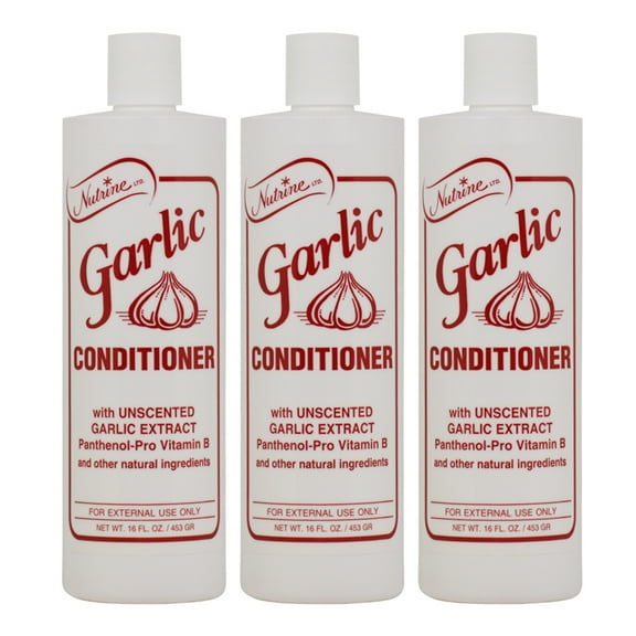 Nutrine Garlic Conditioner - Unscented 16oz (Pack of 3)