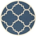 thumbnail image 1 of Safavieh Courtyard Navy Indoor Outdoor Rug - Round 7'10", 1 of 4