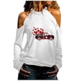thumbnail image 1 of CEHVOM Mode Femme Décontractée Manches Longues Imprimé Saint-Valentin Col Rond Haut/chemise Liquidation, 1 of 4