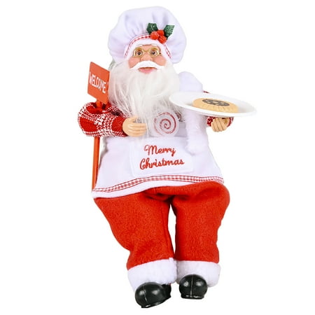 

WNG Creative Sitting Santa Claus Doll Christmas Child Gift Toy Table Decoration for Home