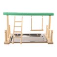 thumbnail image 3 of Parrot Playstand Bird Cage Hanging Toys Wood Perch Gym Stand Ladder Swing Toys B B, 3 of 8