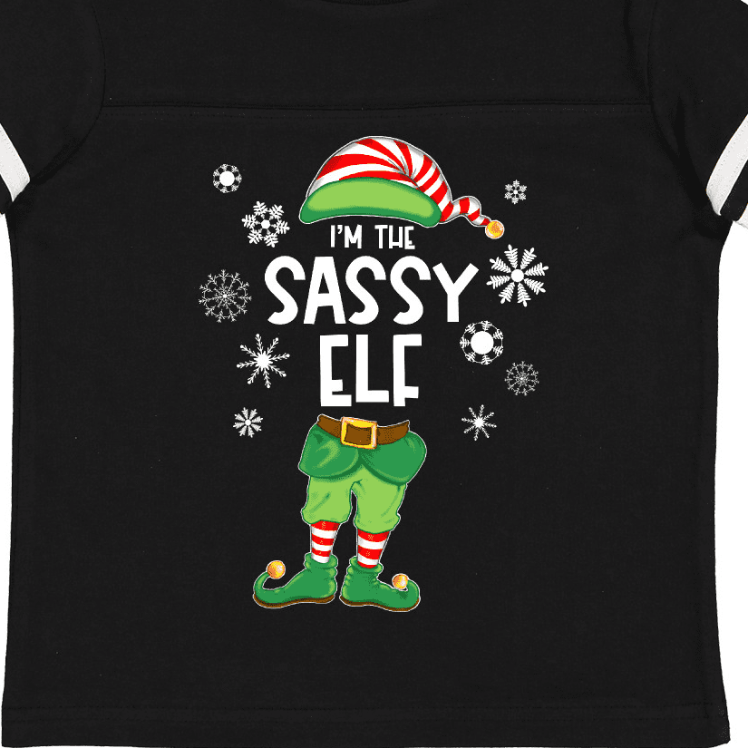 Inktastic Funny Christmas I'm the Sassy Elf with Shoes and Hat Boys or Girls Toddler T-Shirt