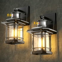 Outdoor Light Fixture With Motion Sensor, Dusk To Dawn Modern Exterior Porch Lights Wall Mount, Anti-rust 100% Aluminum Outdoor Wall Lantern, Black Farmhouse outdoor wall light For Garage Backyard