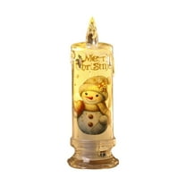 Cheapark LED Flameless Christmas Candles - Santa, Snowman & Reindeer Themed Night Lights for Home, Festive Holiday Mood Accents
