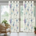 thumbnail image 5 of Outdoor Curtains for Patio Waterproof, Purple Yellow Diamond Outdoor Privacy Panels Grommet, Modern Geometric Middle Century Blackout Outside Curtains for Porch/Cabana/Pergola/Gazebo 54"x95", 1 Panel, 5 of 8