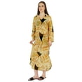 thumbnail image 3 of Moomaya Printed Maxi Shirt Dress For WoMen's&nbsp;Roll&nbsp;Up Sleeves Summer Casual Sheer Sexy Beach Dress, 3 of 7