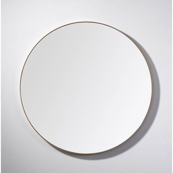 Bathroom Mirror Shell 30" Dark Gold Modern Style