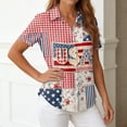 thumbnail image 7 of 250th Anniversary USA Shirt Casual 250 Years Of Freedom T Shirt Button Down Short Sleeve Shirts Patriotic Shirts Tops, 7 of 7