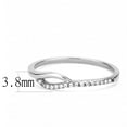 thumbnail image 2 of High polished (no plating) Stainless Steel Ring with AAA Grade CZ in Clear for Women Style DA113, 2 of 5