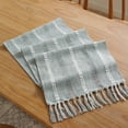 thumbnail image 4 of YOHAVEN Boho Table Runner, 72" Macrame Linen Woven Runner with Tassels, Rustic Farmhouse Wedding Party Dining Table Decorations for Kitchen Bedroom Holiday Decor, 4 of 7
