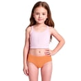 thumbnail image 3 of Qicasul Girls Swimwear Two Piece Swimsuits Upf 50+ Sun Rash Guard Swim Shorts For Toddler Kids Beach Pool Casual Orange,120, 3 of 7
