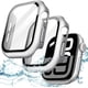 thumbnail image 1 of YanonmyfdFunda Impermeable con Protector de Pantalla para Apple Watch SE 3/2/1 (2025/2022/2020) / Series 6 5 4 40mm, Cristal Vidrio Templado Incorporado Carcasa Completa, 2 Unidades (Blanco Estrella), 1 of 19