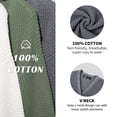 thumbnail image 5 of QUALFORT Women's 100% Cotton Cardigan Sweater, Oversized Long Sleeve Knit Button Front Cardigan with Pockets, Black L, 5 of 8