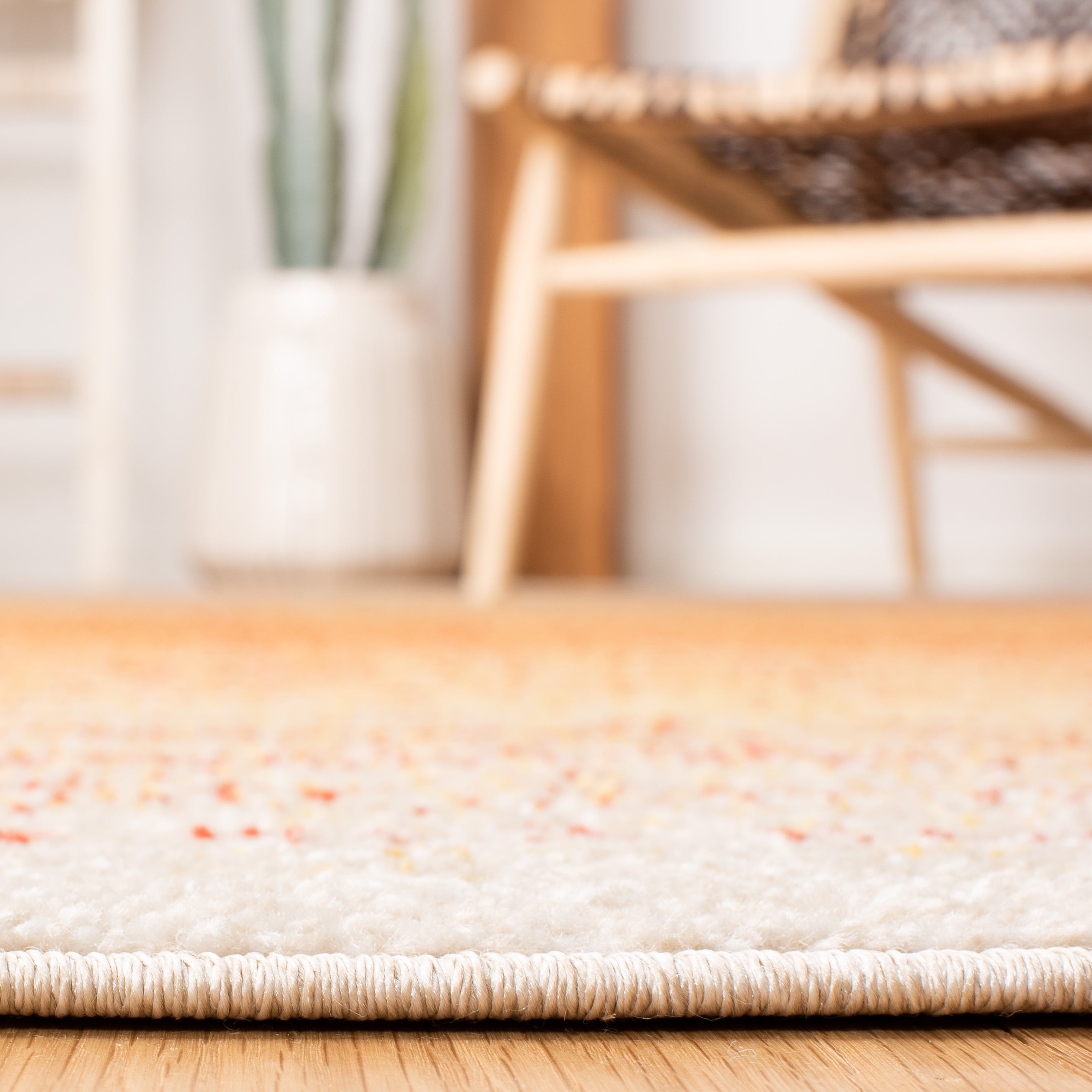 SAFAVIEH Adirondack Maris Abstract Area Rug, Orange/Red, 4' x 4' Round