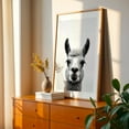 thumbnail image 2 of Baby Lama - Photography Llama Black and White Animal Portrait Wildlife Humor Minimalist Oak Framed Wall Art Print 20 x 30 inches, 2 of 59