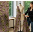 thumbnail image 5 of Soimoi Green Cotton Voile Fabric Maroon Paisley Print Fabric by the Yard 56 Inch Wide, 5 of 7
