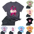 thumbnail image 2 of Frostluinai Breast Cancer Shirts for Women Pink Ribbon Short Sleeve Crew Neck T-Shirts Inspirational In October Shirt Women Gifts, 2 of 4