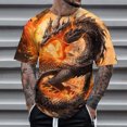 thumbnail image 2 of Big and Tall Shirts for Men T Shirt Summer Short Sleeve T Shirt Top Animal Themed Graphic Tops Unisex Tee Shirts for Men Transfer Paper Graphic Large Large Tall L, 2 of 4