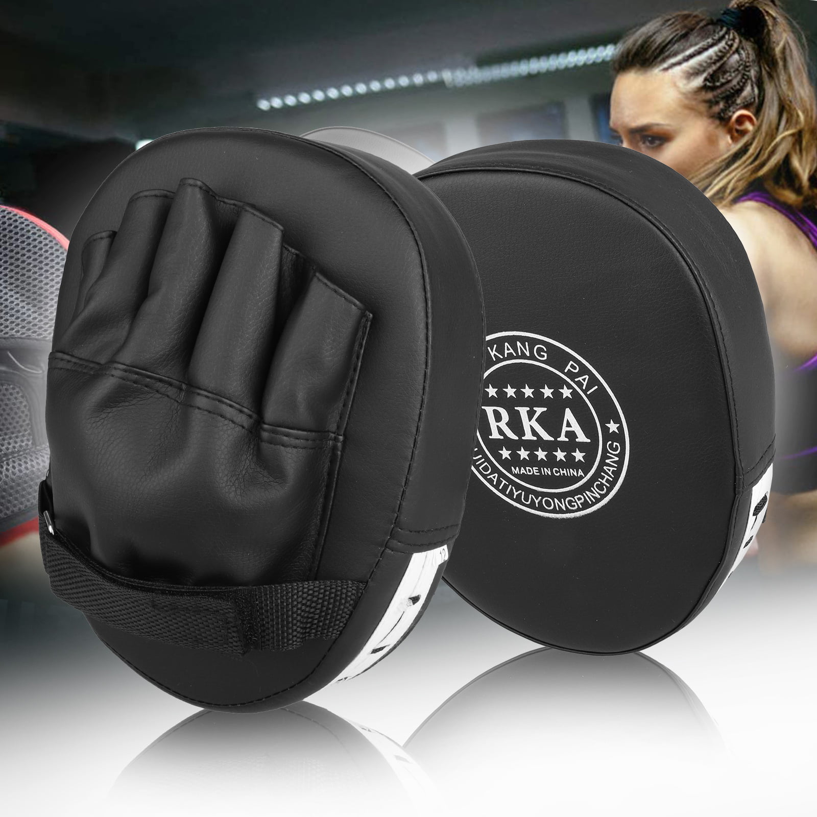 Details about   Boxing Focus Pads Hook Jab Mitts Kick Curved Arm MMA Martial Arts Training Punch 