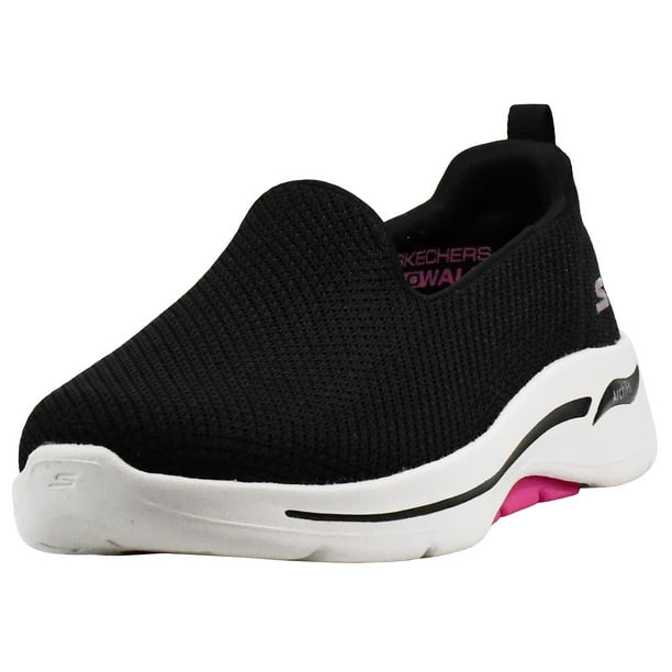 Zapatillas Skechers Go Walk Arch Fit Grateful para Mujer Negro/Rosa Intenso