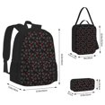 thumbnail image 2 of Disketp Love Valentine's skull Mochila Estampada de Gran Capacidad con Lonchera y Estuche, Set de 3 Piezas para Estudiantes, 2 of 7