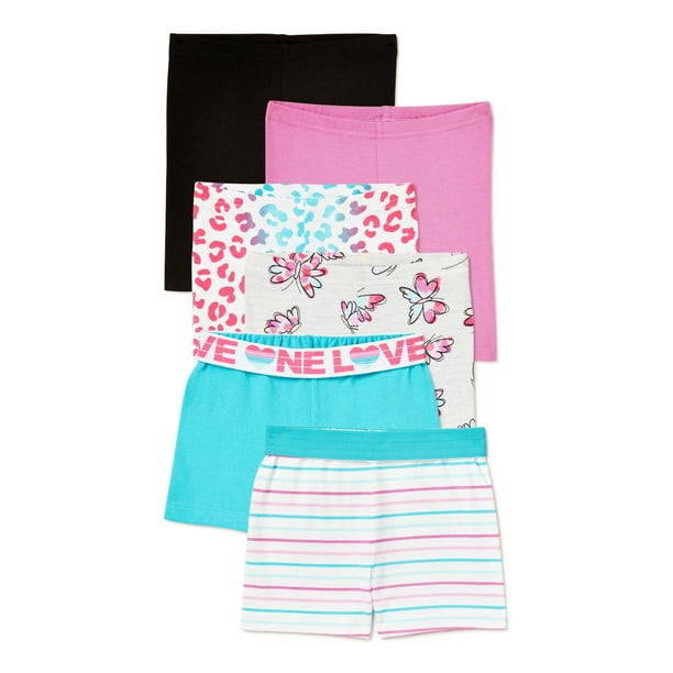 Garanimals Baby Girl & Toddler Girl Soffee and Biker Short Multipack, 6
