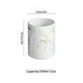thumbnail image 3 of Unmbo Ceramic Marble Toothbrush Cup,Porcelain Golden Grain Bathroom Tumbler,Toothbrush Holder,Bathroom Cup, 3 of 6