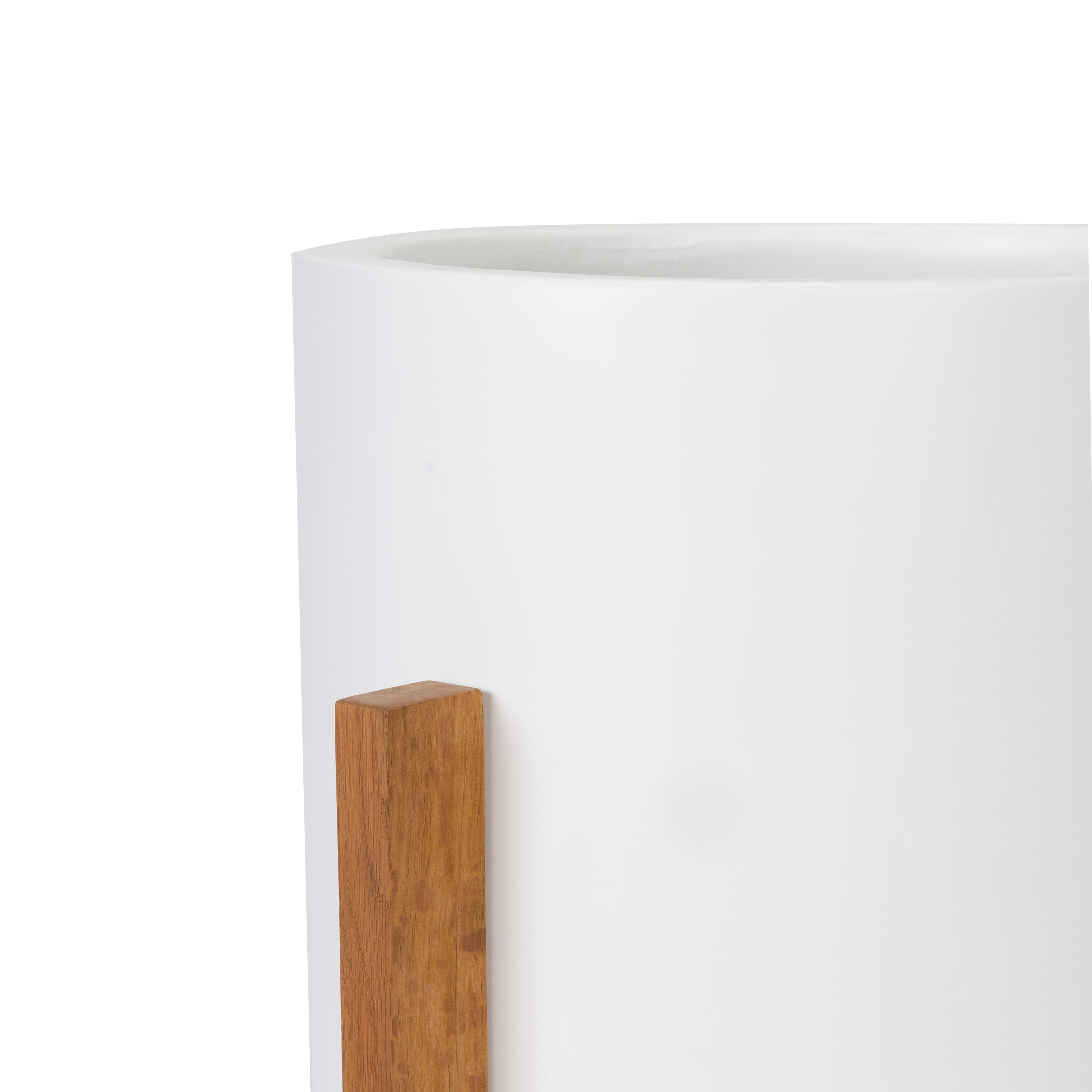 Rowan Modern Resin Outdoor Planter - 18" White