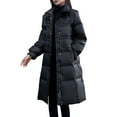 thumbnail image 6 of Olyvenn Winter Coats for Women Plus Size Long Puffer Jackets Loose Drawstring Waisted Quilted Jacket Warm Windproof Windbreaker Black XXXL, 6 of 6