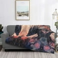 thumbnail image 6 of Throw Blanket for Couch - Dark Dragon Floral Fantasy Soft Comfy Lightweight Cozy Warm Throw Blanket, Fuzzy Plush Flannel Blanket & Throws for Sofa and Bed All Season, 6 of 8