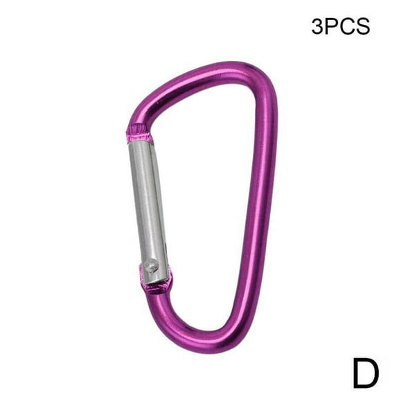 D Clip Carabiner Snap Spring Clasp Hook Keyring Camping Small 3 Carabina Q4-US N4J7