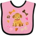 thumbnail image 3 of Inktastic Cute Puppy Valentine with Hearts and Bones Boys or Girls Baby Bib, 3 of 4