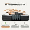 thumbnail image 3 of Honeydrill Twin Size Air Mattress 18.5" AirBed Inflatable with Built-In Pump, Gray, 3 of 7