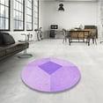 thumbnail image 3 of Ahgly Company Indoor Rectangle Patterned Heliotrope Purple Area Rugs, 4' x 6', 3 of 6