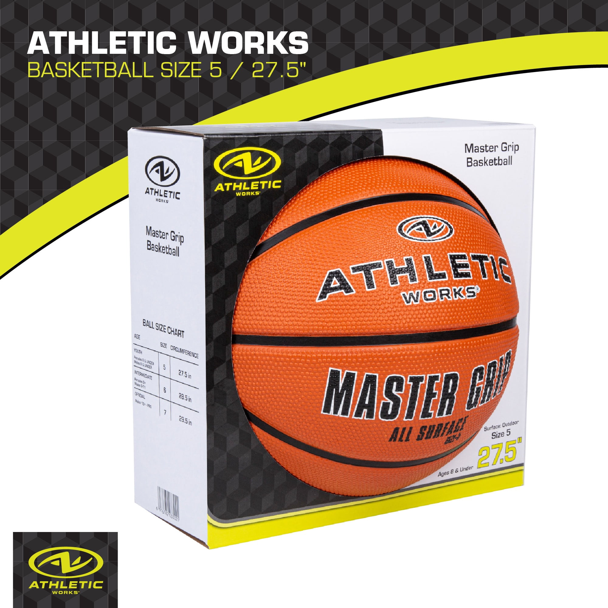 (2 pack) Athletic Works Youth Size 5 Basketball for Ages 8 and Under