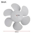 thumbnail image 1 of 6/8/10/12 Inches Exhaust Fan Blade 6 Leaves Electric Ventilation Fan Replacement Fan Blade Hvac Systems Parts, 1 of 9